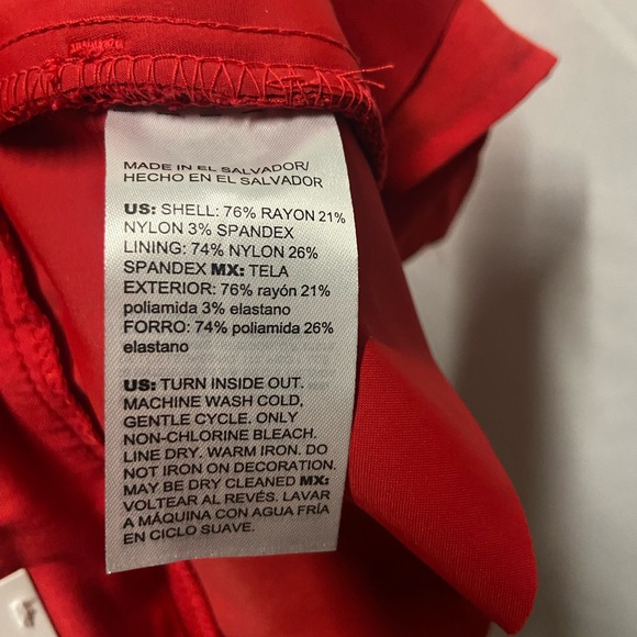 CHICO’s Red Capri Pant_Brigitte Beaded Ankle Pants_size 12R/2R_New - Picture 11 of 14